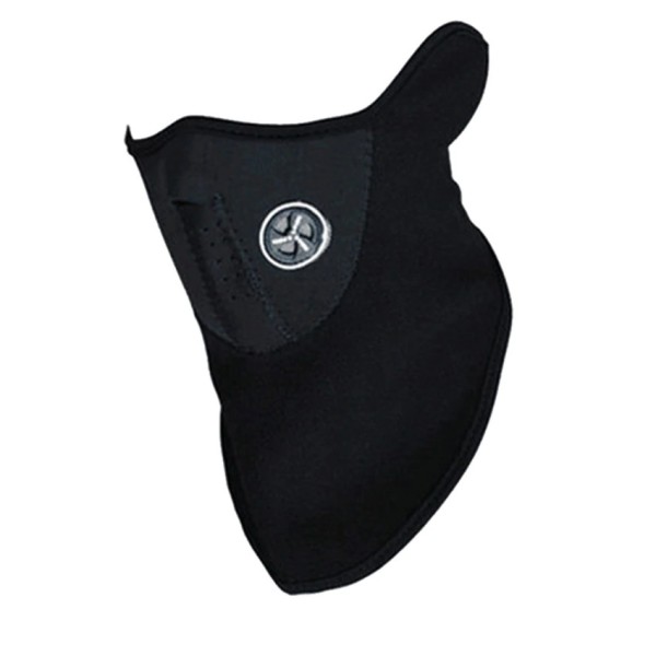 Neoprene face protection mask, black color